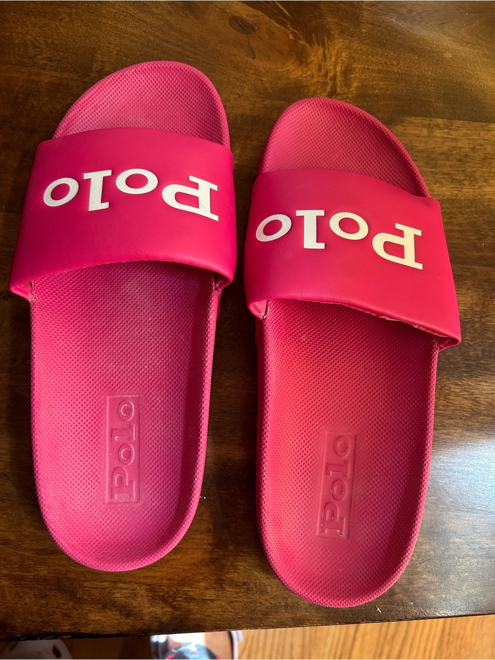 Polo by Ralph Lauren Women’s Bold Pink Slide Sandals